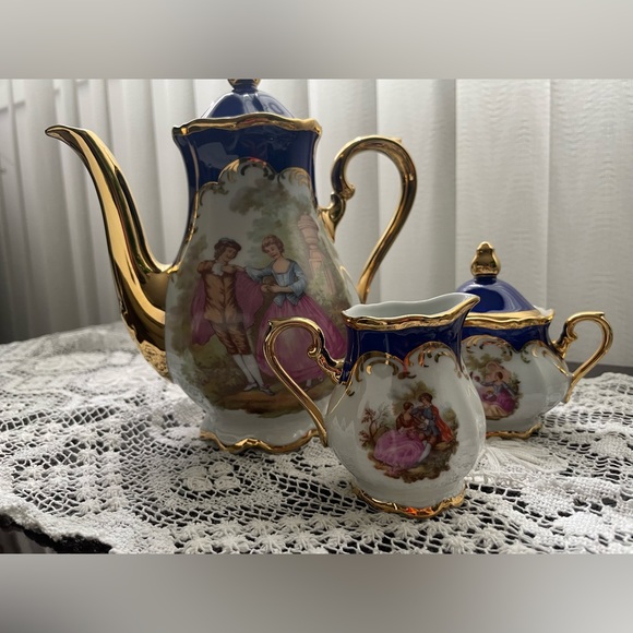 New Vintage Western Germany Tirschenreuth 15 piece Demi-tasse tea set - Picture 2 of 7